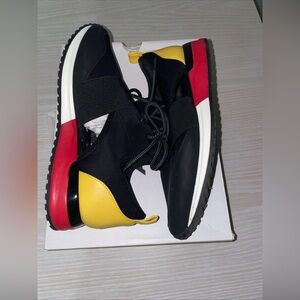 Women’s Aldo Dweidia Sneaker Black red yellow & white Size 9